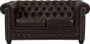 HOME AFFAIRE Chesterfield-Sofa Rysum Dunkelbraun Microfaser Lederoptik Bild 2