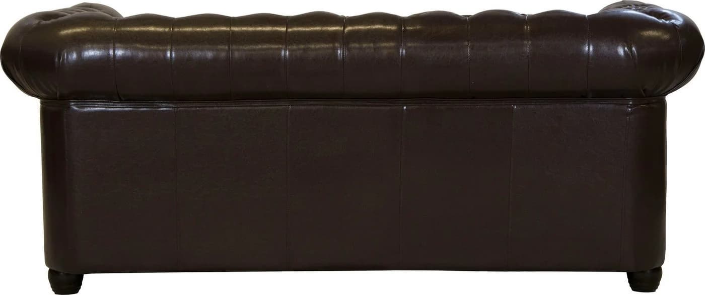HOME AFFAIRE Chesterfield-Sofa Rysum Dunkelbraun Microfaser Lederoptik - Bild 4
