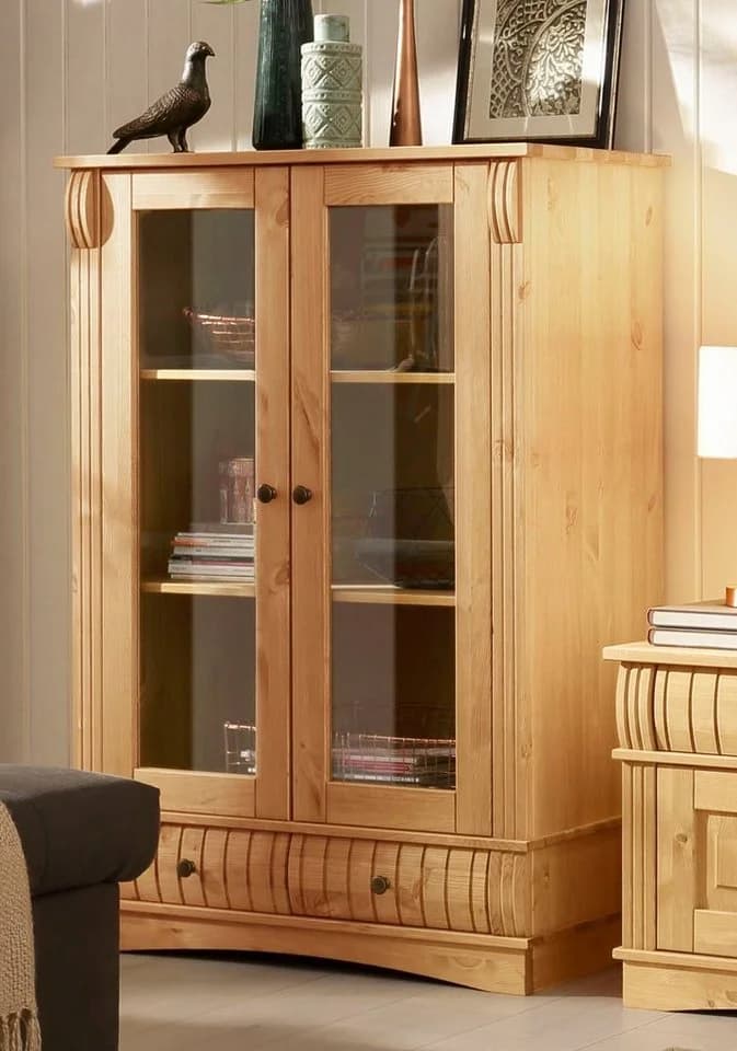OTTO HOME Teresa Highboard Vitrine Landhaus Stil Geölt