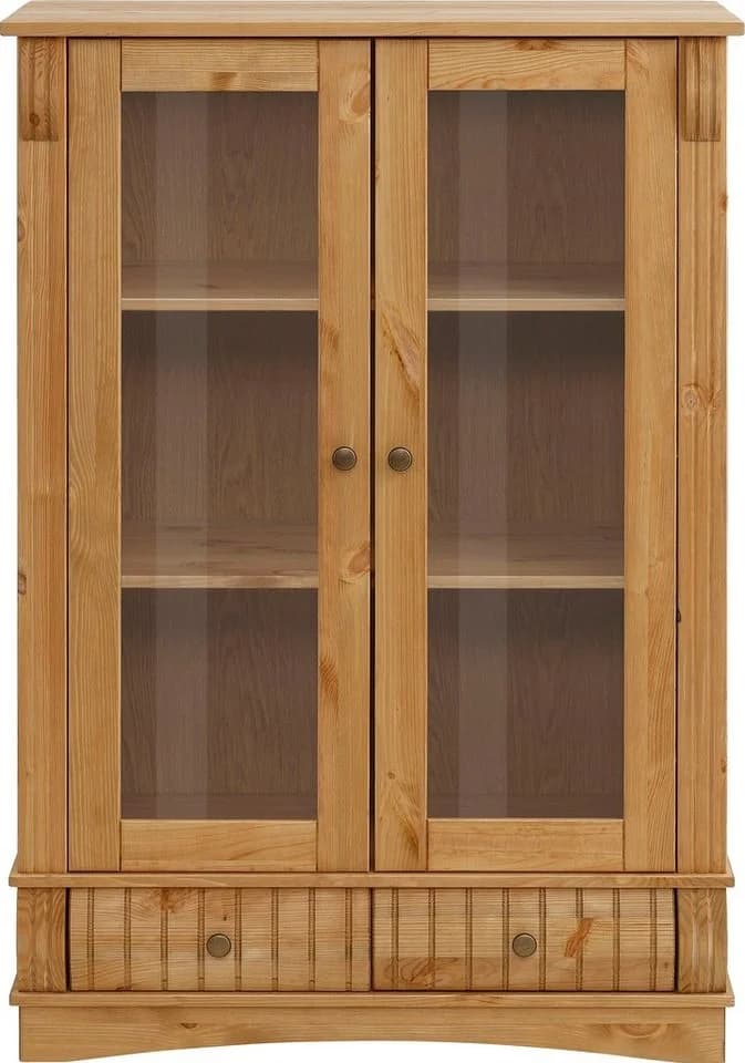 OTTO HOME Teresa Highboard Vitrine Landhaus Stil Geölt - Bild 4