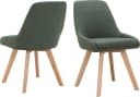 OTTO HOME Esszimmerstuhl Dilla Set 2-tlg. Dunkelgrün Eichenholzbeine Bild 2