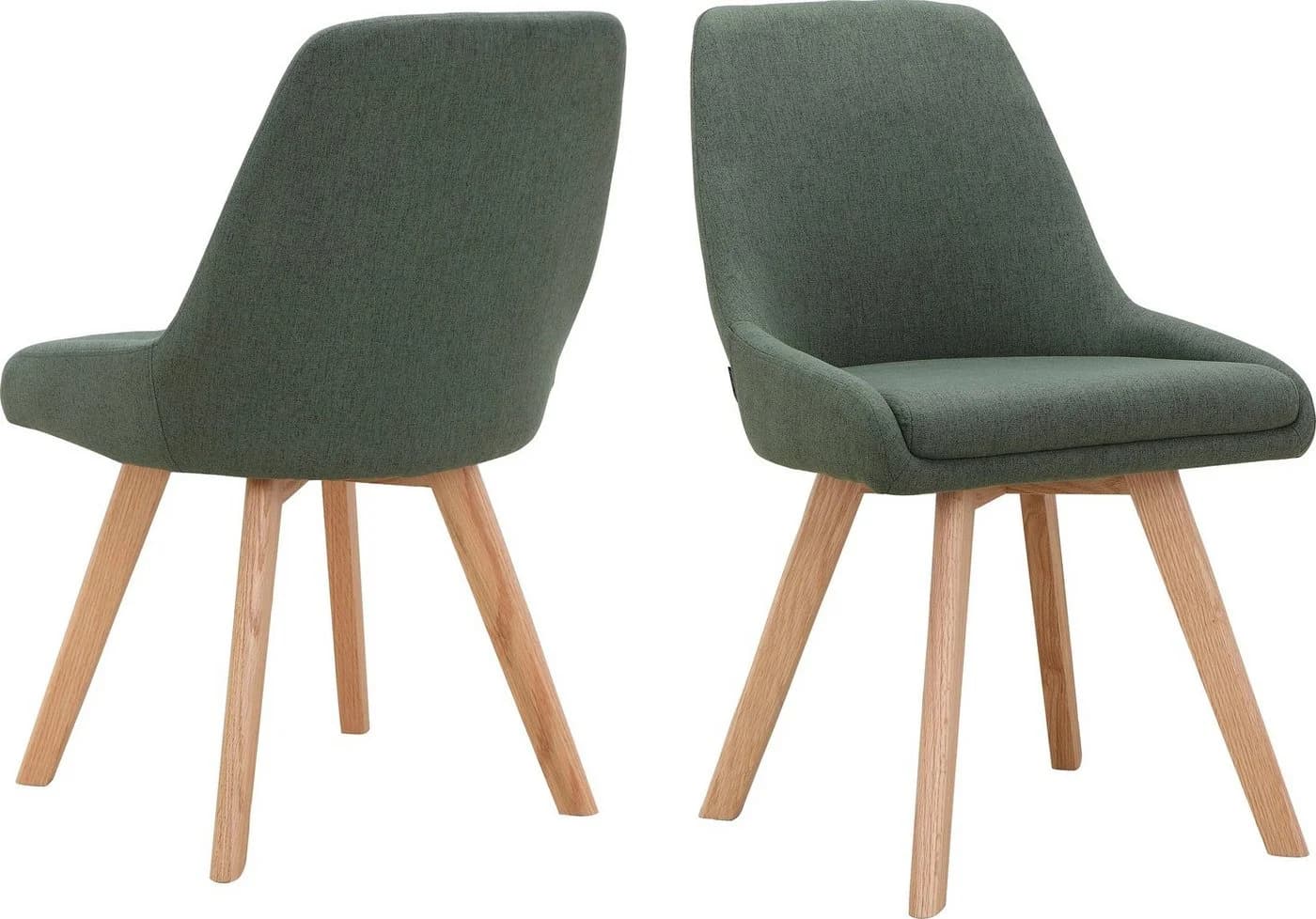 OTTO HOME Esszimmerstuhl Dilla Set 2-tlg. Dunkelgrün Eichenholzbeine - Bild 2