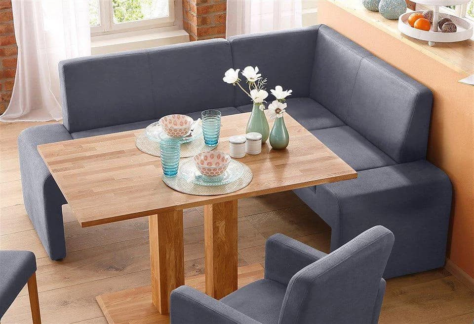 HOME AFFAIRE Eckbank Bologna Grau Microfaser Kunstleder