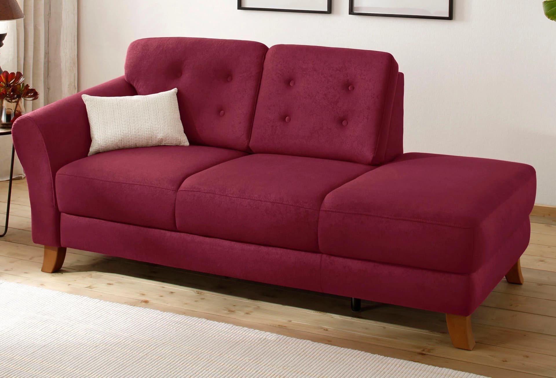 Home Affaire Recamiere Trondheim Bordeaux Luxus-Microfaser