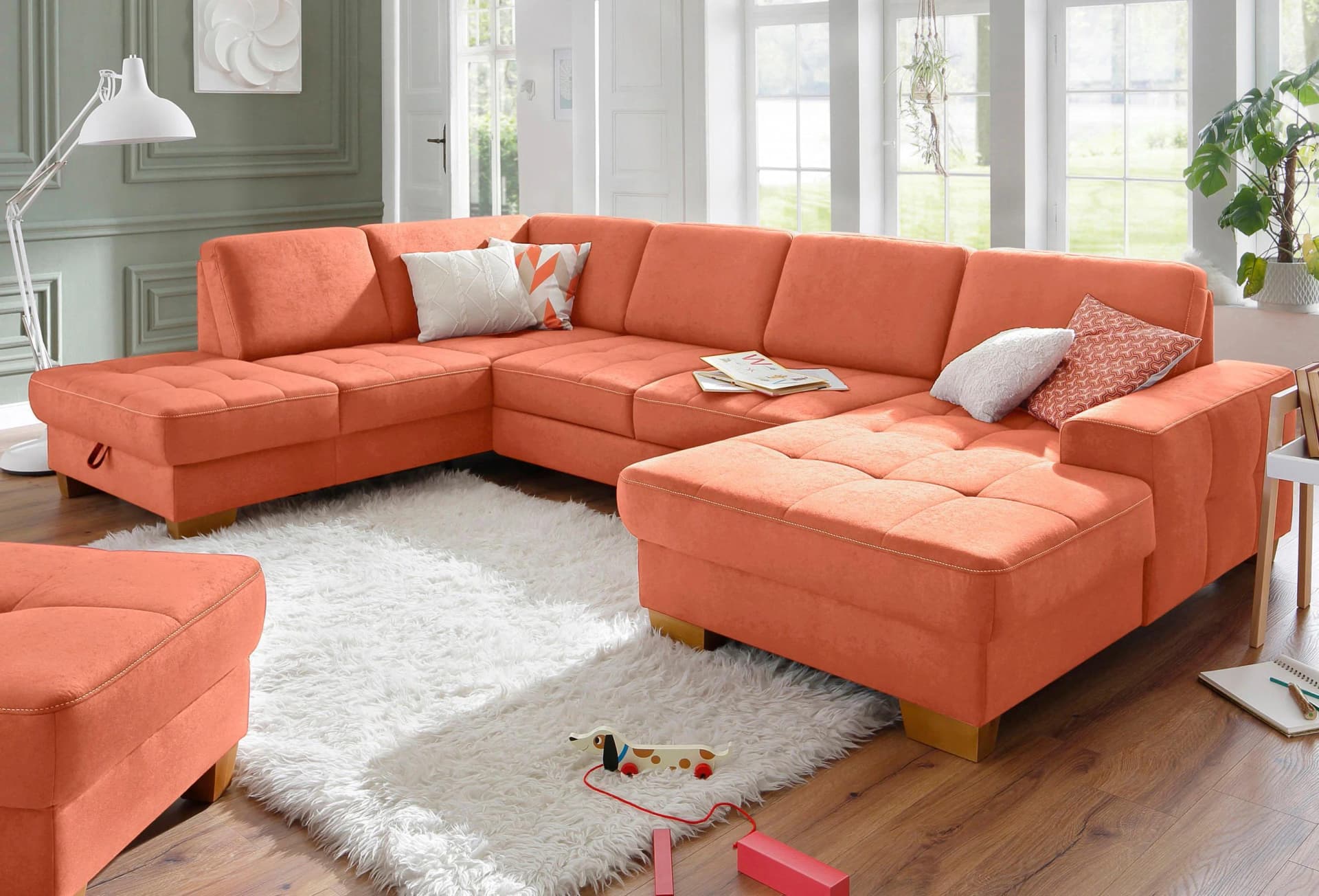 Home Affaire Wohnlandschaft Puccini U-Form Terra
