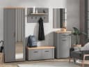 HOME AFFAIRE Garderobenschrank Valencia Grau mat mit Spiegel Bild 2