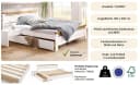 OTTO home Massivholzbett CAPRE Skandinavischer Landhausstil mit Rollrost Bild 3