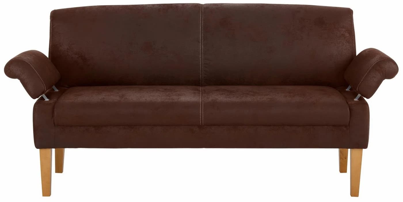 HOME AFFAIRE Küchensofa Malmö 3-sitzig Braun Microfaser