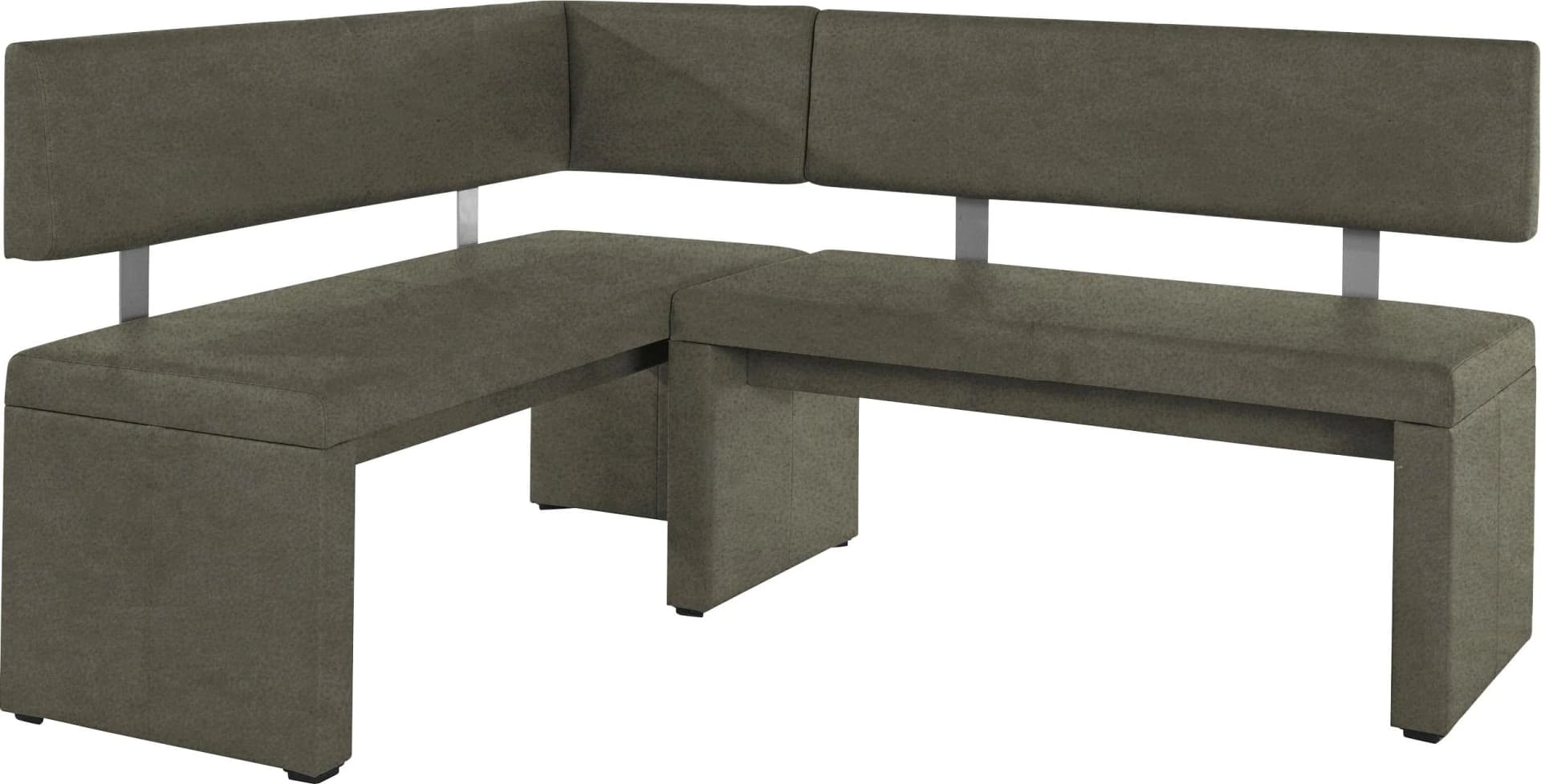 OTTO HOME Eckbank Charissa Khaki Massivholz Microfaser