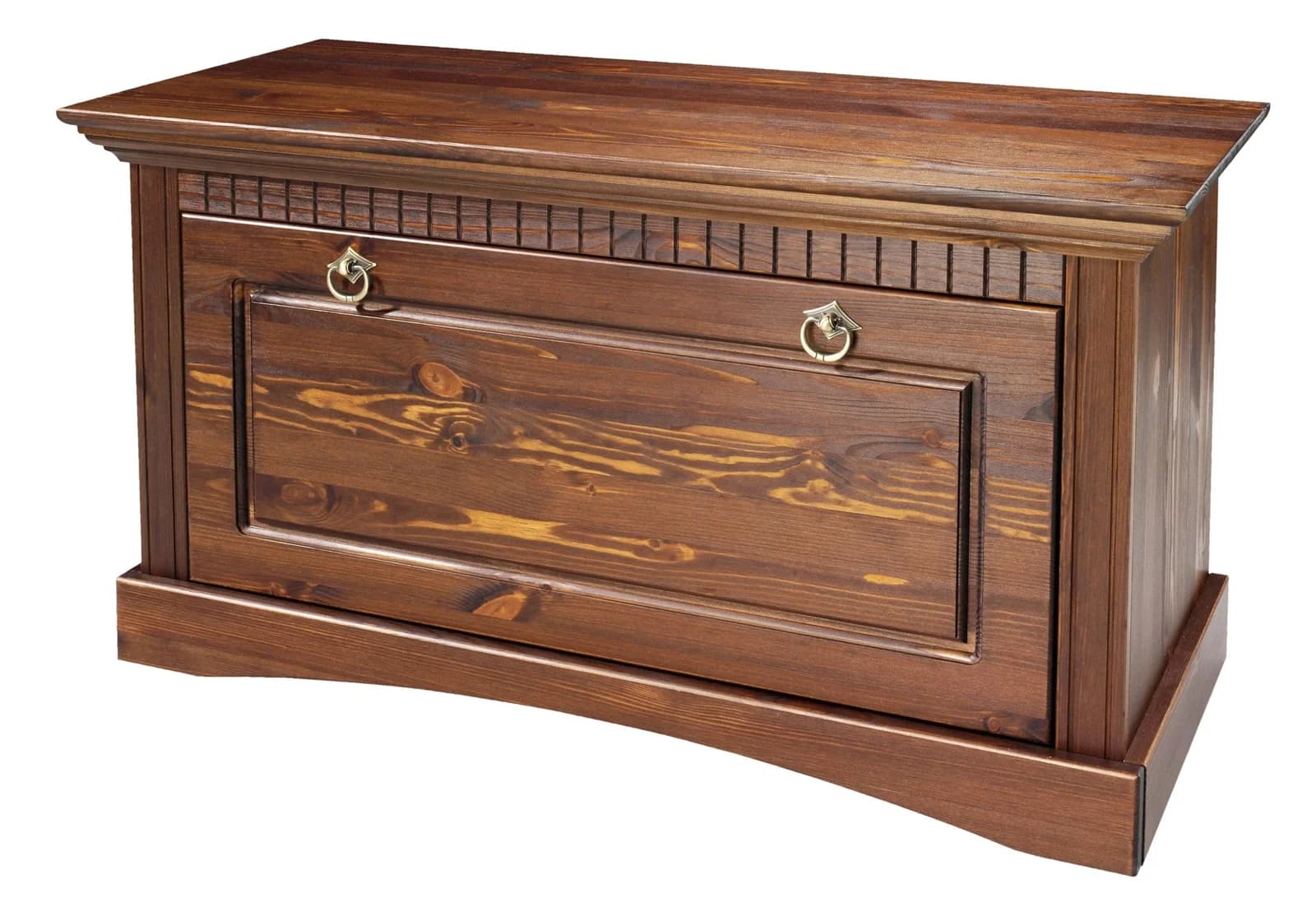 OTTO HOME Schuhtruhe Rustic Dunkelbraun Massivholz Sitzbank