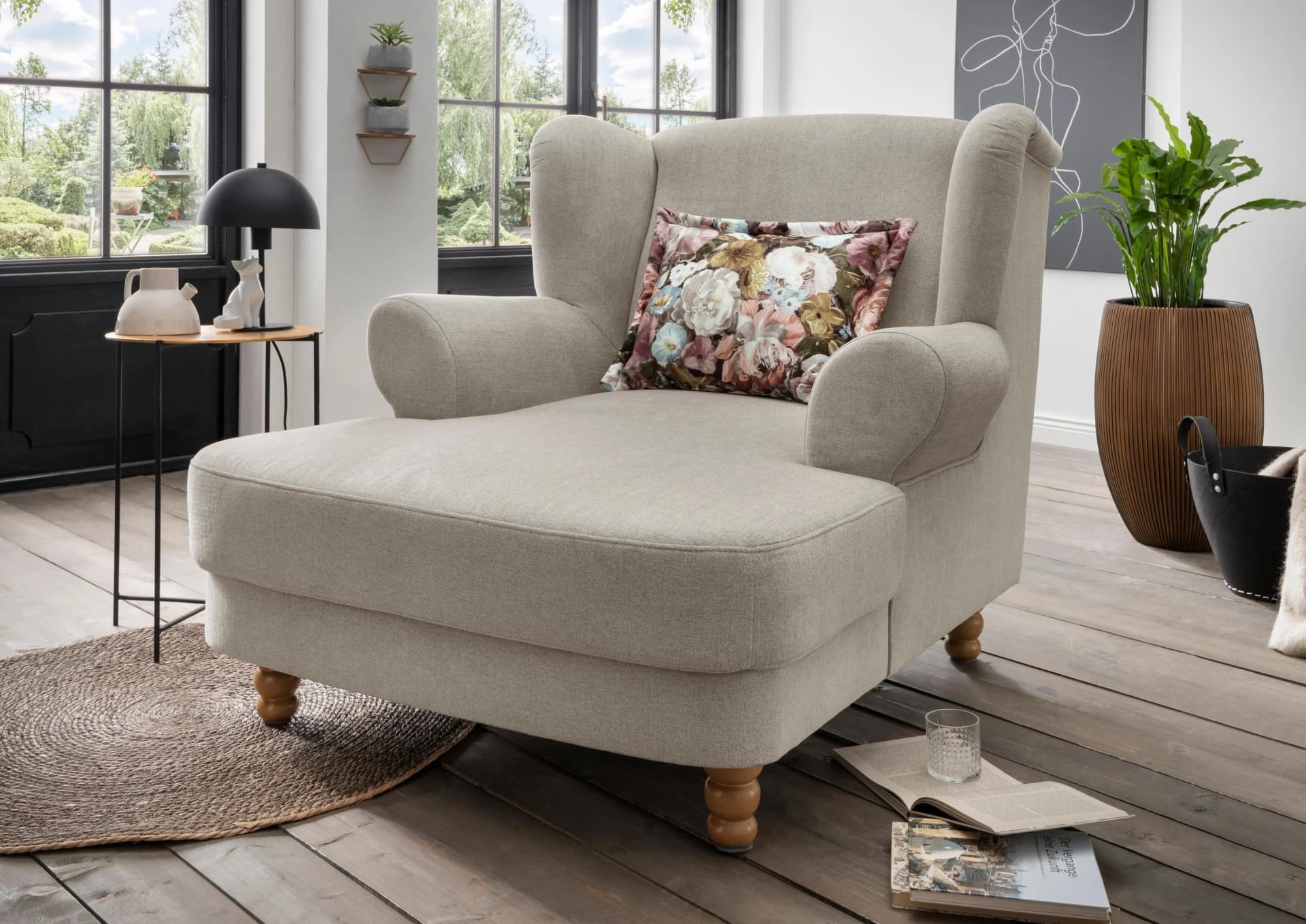 Home Affaire Loveseat Tassilo Hellgrün Polyester