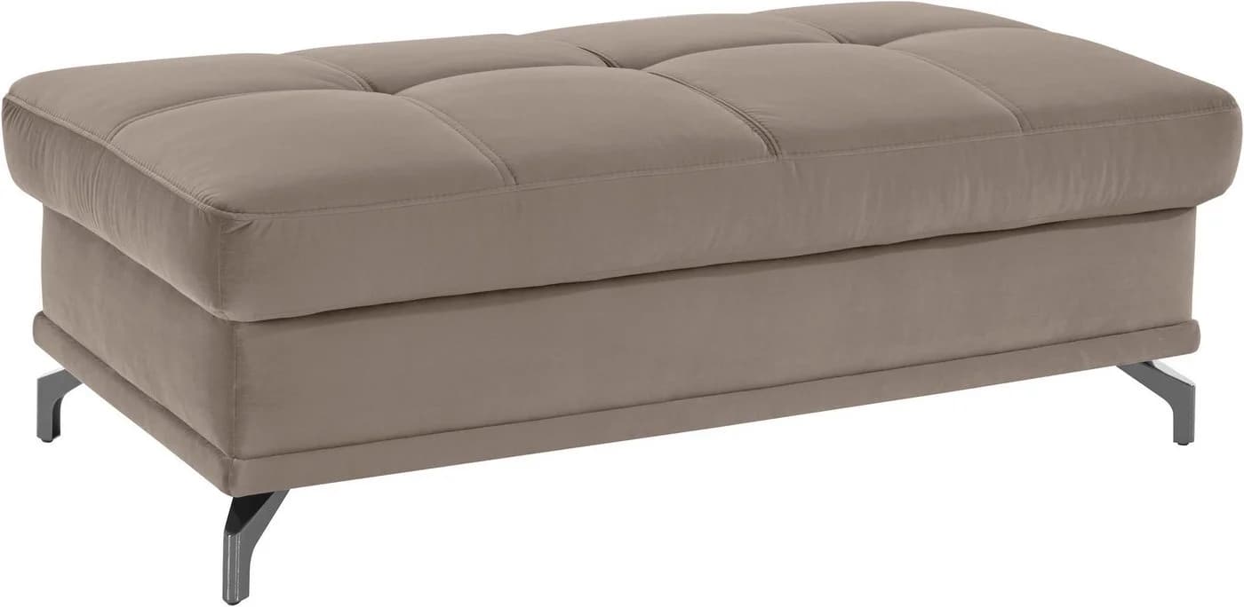 OTTO HOME Polsterhocker Costello Beige Samtoptik