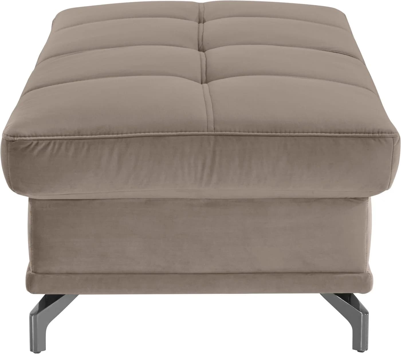 OTTO HOME Polsterhocker Costello Beige Samtoptik - Bild 4