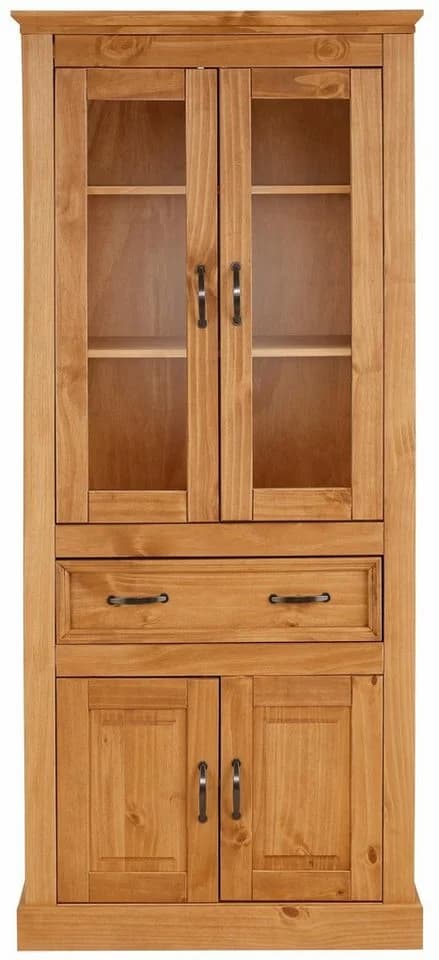 OTTO HOME Vitrine Selma Landhausstil Beige Natur Gebeizt