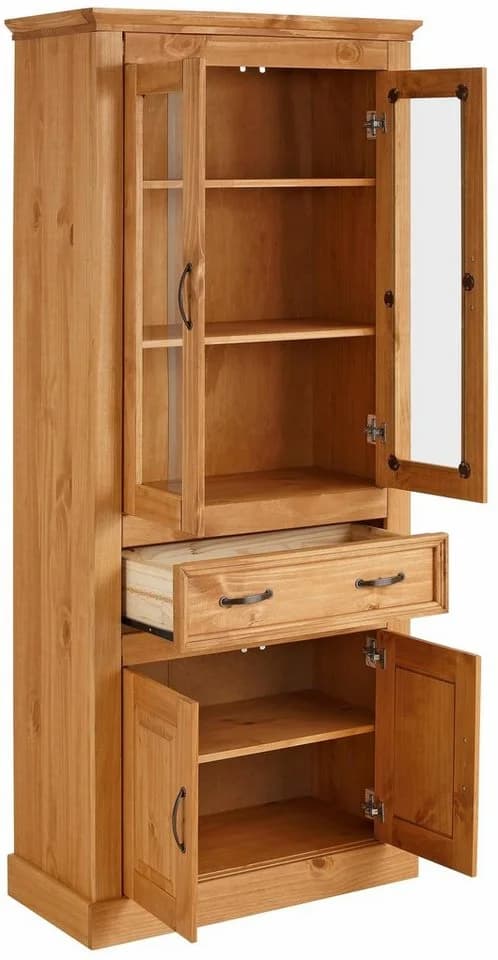 OTTO HOME Vitrine Selma Landhausstil Beige Natur Gebeizt - Bild 3