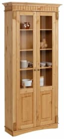 OTTO HOME Teresa Glasvitrine Massivholz Beige 2 Glastüren Bild 2