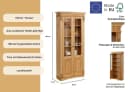 OTTO HOME Teresa Glasvitrine Massivholz Beige 2 Glastüren Bild 3