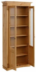 OTTO HOME Teresa Glasvitrine Massivholz Beige 2 Glastüren Bild 4