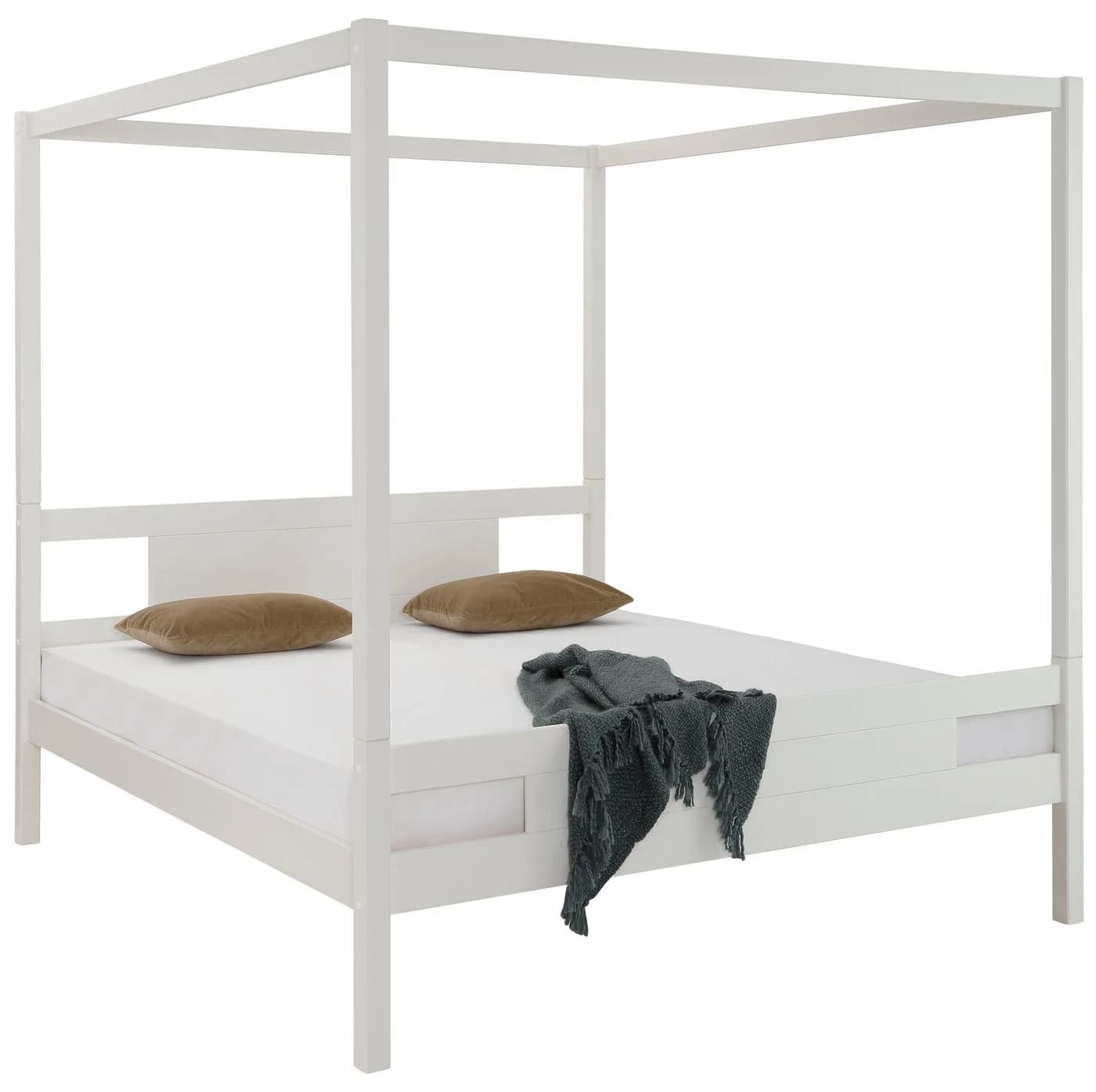 OTTO HOME KYOTO Massivholzbett Weiß Himmelbett