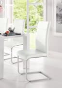 Freischwinger OTTO HOME Josy Weiß Kunstleder Verchromt Bild 1