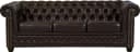 HOME AFFAIRE Chesterfield-Sofa Rysum Dunkelbraun Kunstleder Bild 1