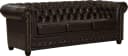 HOME AFFAIRE Chesterfield-Sofa Rysum Dunkelbraun Kunstleder Bild 3