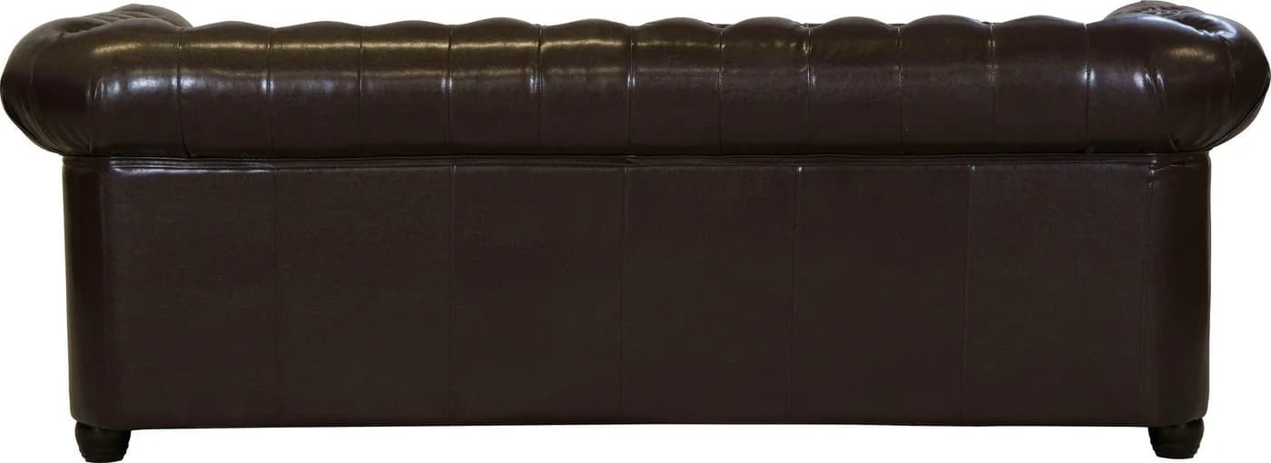 HOME AFFAIRE Chesterfield-Sofa Rysum Dunkelbraun Kunstleder - Bild 4