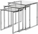 ACTONA GROUP Katrine Beistelltisch-Set 3-tlg. Glas Chrom Modern Bild 4