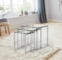 ACTONA GROUP Katrine Beistelltisch-Set 3-tlg. Glas Chrom Modern Bild 5