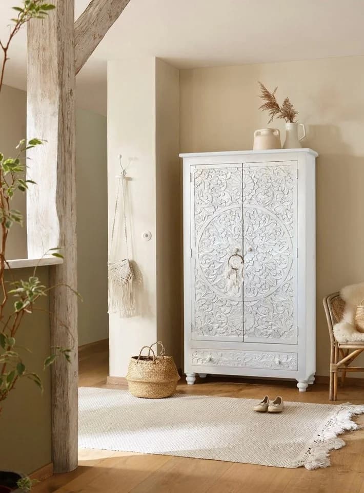 OTTO HOME Kleiderschrank Fenris Massivholz Beige