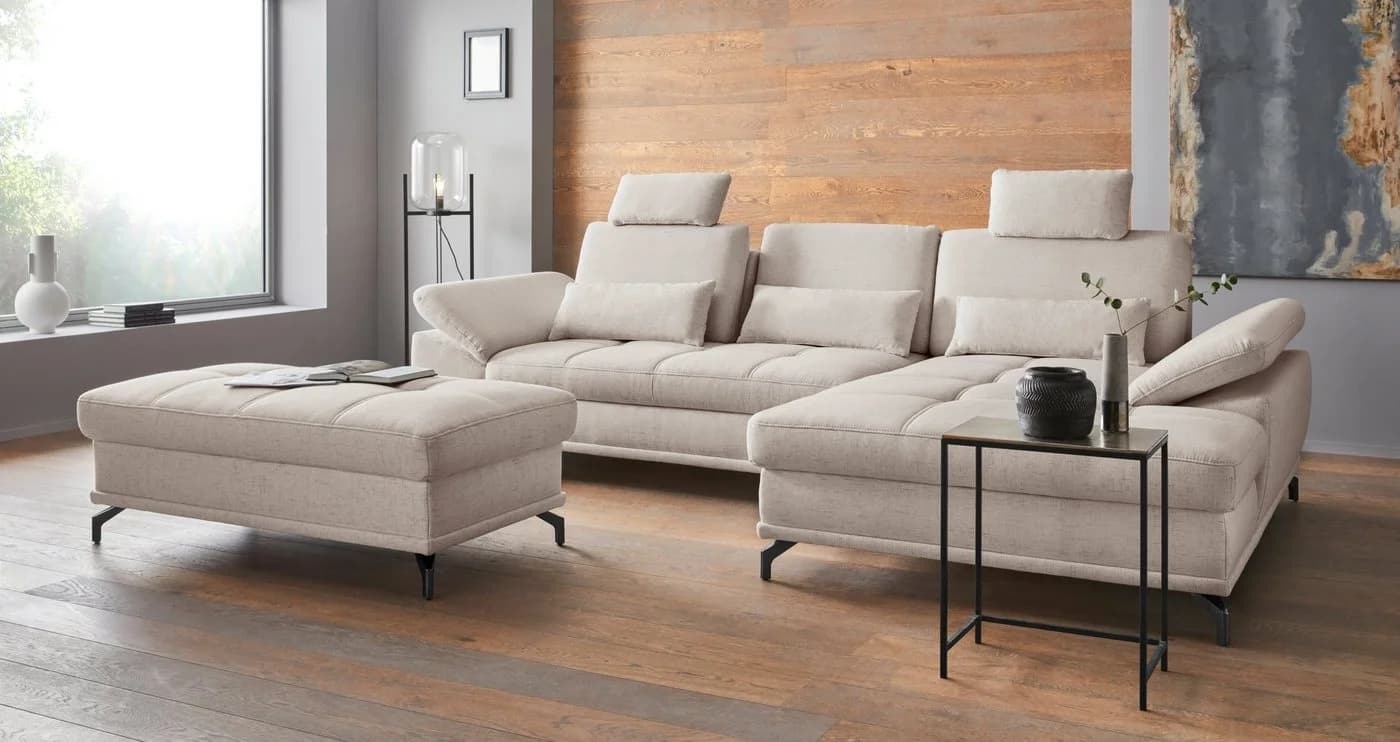 OTTO HOME Kopfstütze Set 2-tlg. Beige Natur Polyester - Bild 4