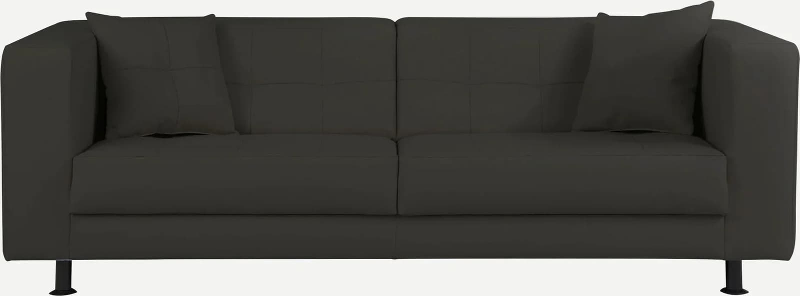 HOME AFFAIRE Bengo 3-Sitzer Sofa Dunkelbraun Kunstleder mit Steppung