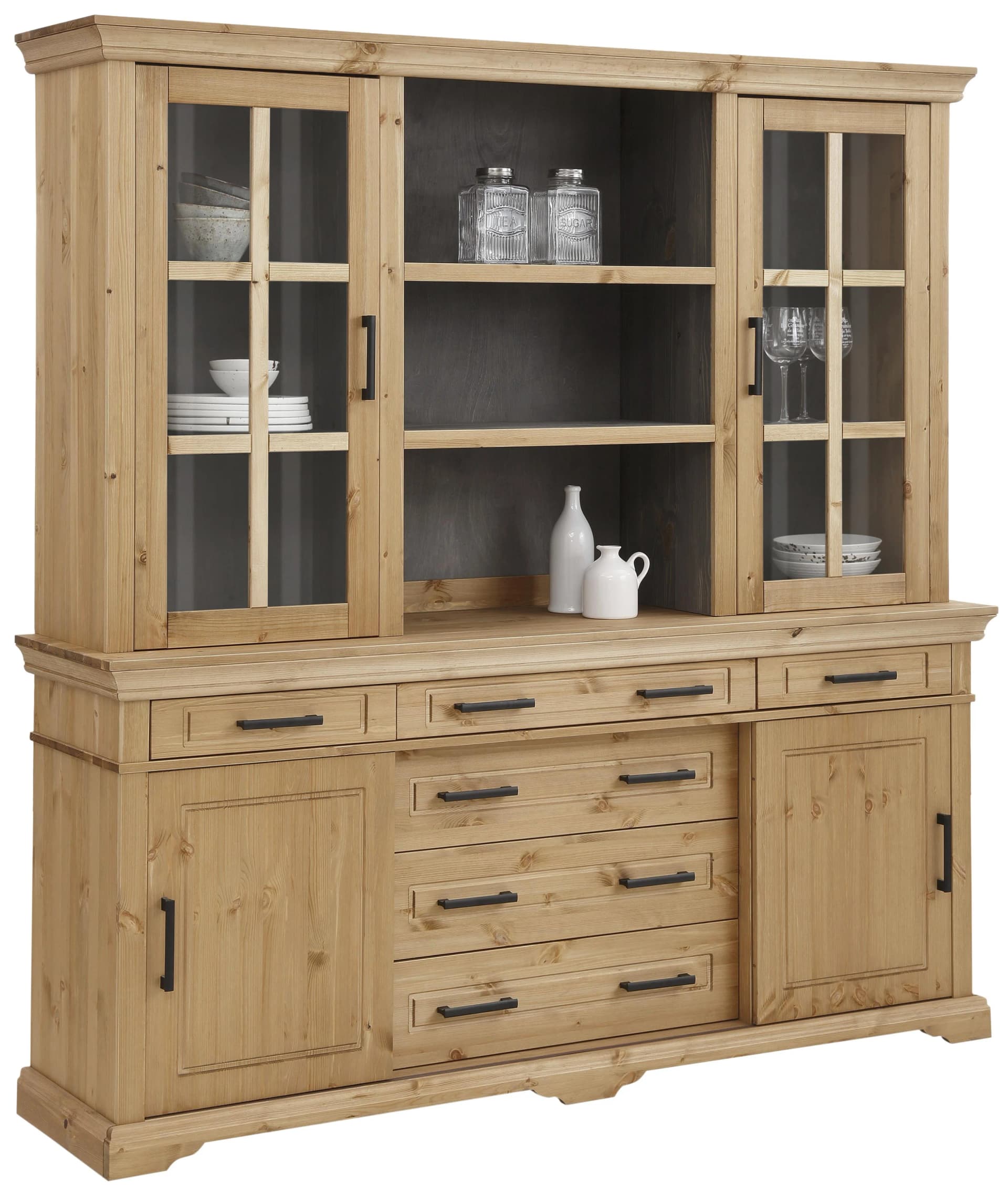 OTTO HOME Buffet Anabel Massivholz mit Glastüren