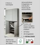 Home affaire Schuhschrank MISTER Grau Hochglanz 6 Türen Bild 3