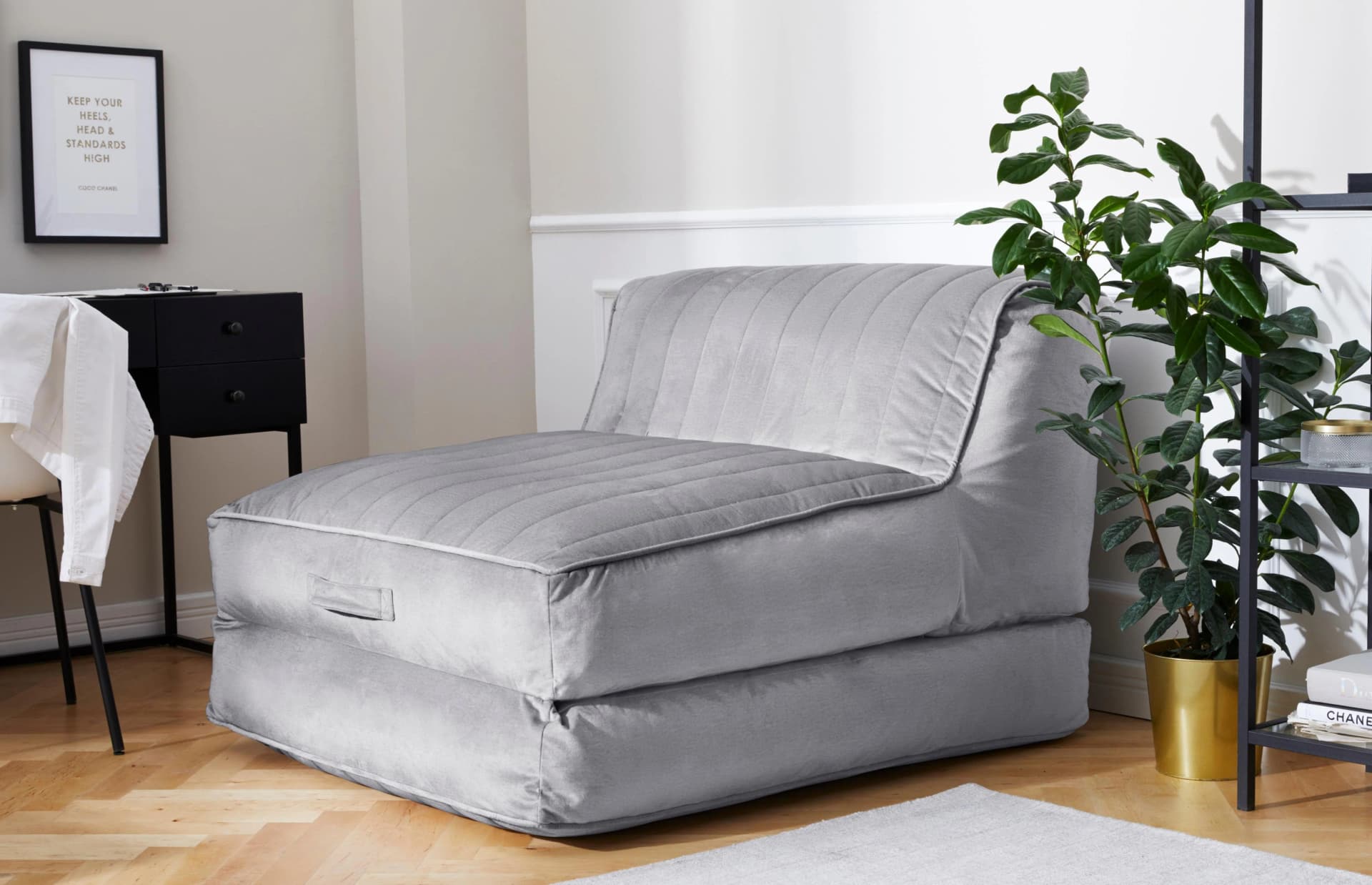 Relaxsessel HOME AFFAIRE Polly Grau mit Schlaffunktion