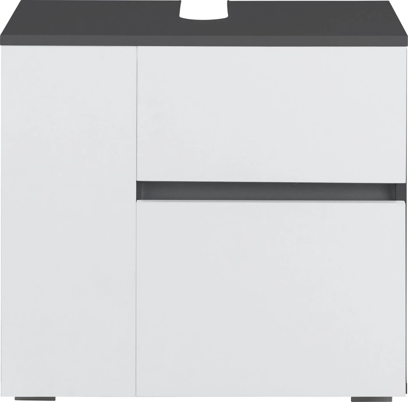 HOME AFFAIRE Wisla Waschbeckenunterschrank Grau/Weiß Push-to-open - Bild 2