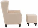 Home affaire Ohrensessel Chilly mit Hocker Creme Microfaser Bild 4