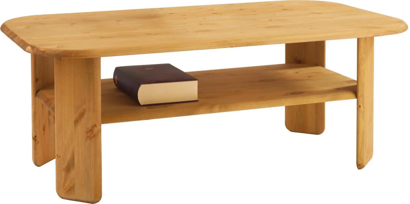 OTTO HOME Jayden 1 Couchtisch Beige Massivholz Landhausstil