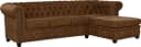 HOME AFFAIRE Chesterfield-Sofa L-Form Cognac Microfaser Lederoptik Bild 1