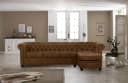 HOME AFFAIRE Chesterfield-Sofa L-Form Cognac Microfaser Lederoptik Bild 2