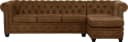 HOME AFFAIRE Chesterfield-Sofa L-Form Cognac Microfaser Lederoptik Bild 3
