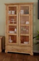 OTTO HOME Vitrine Melissa Kiefer massiv Beige Glastüren Bild 1