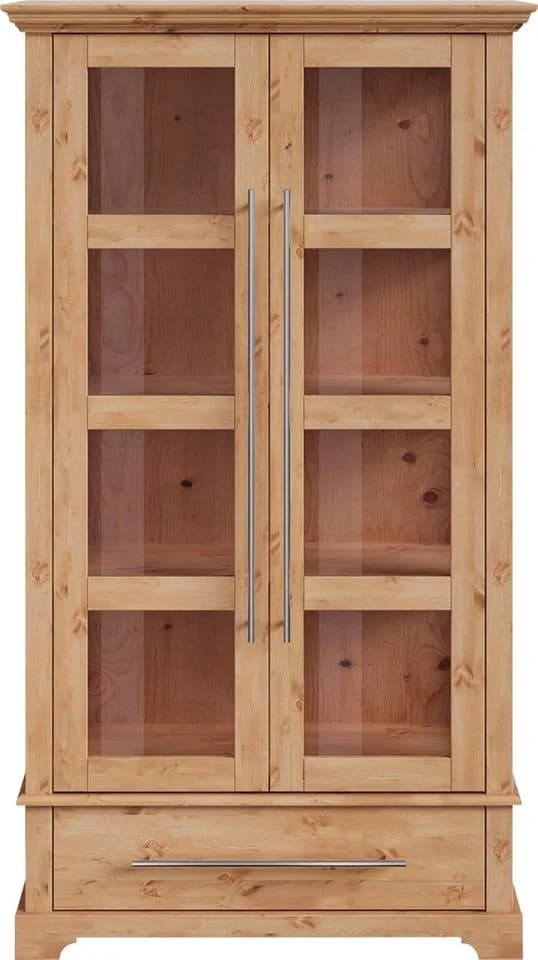 OTTO HOME Vitrine Melissa Kiefer massiv Beige Glastüren - Bild 4