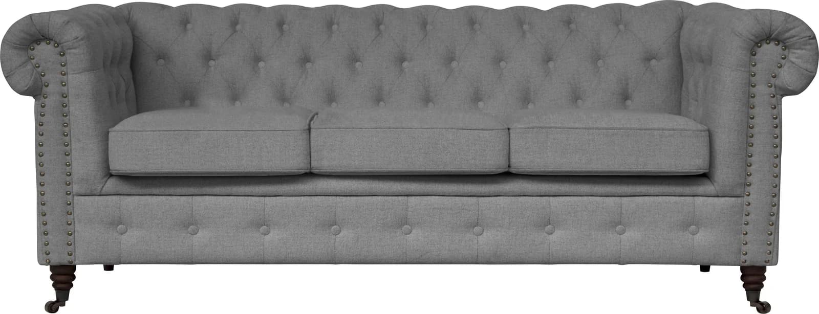 HOME AFFAIRE Chesterfield-Sofa Aarburg Grau