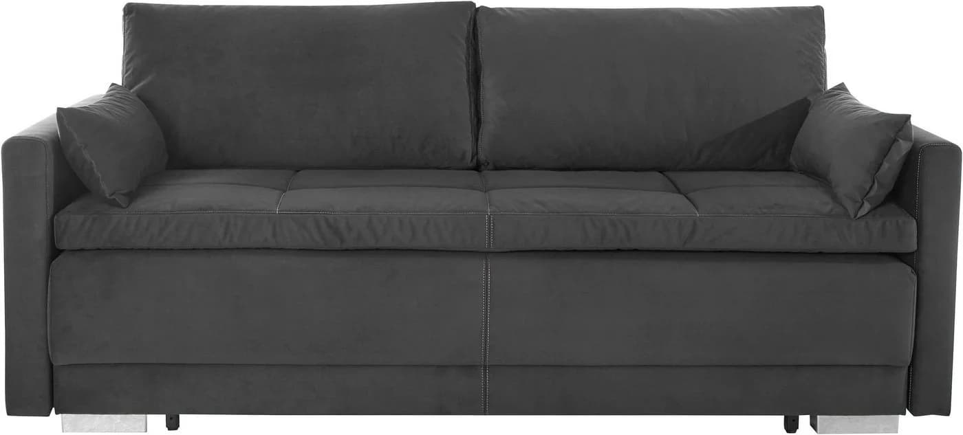 Schlafsofa OTTO HOME Berlin Grau Microfaser mit Boxspringaufbau