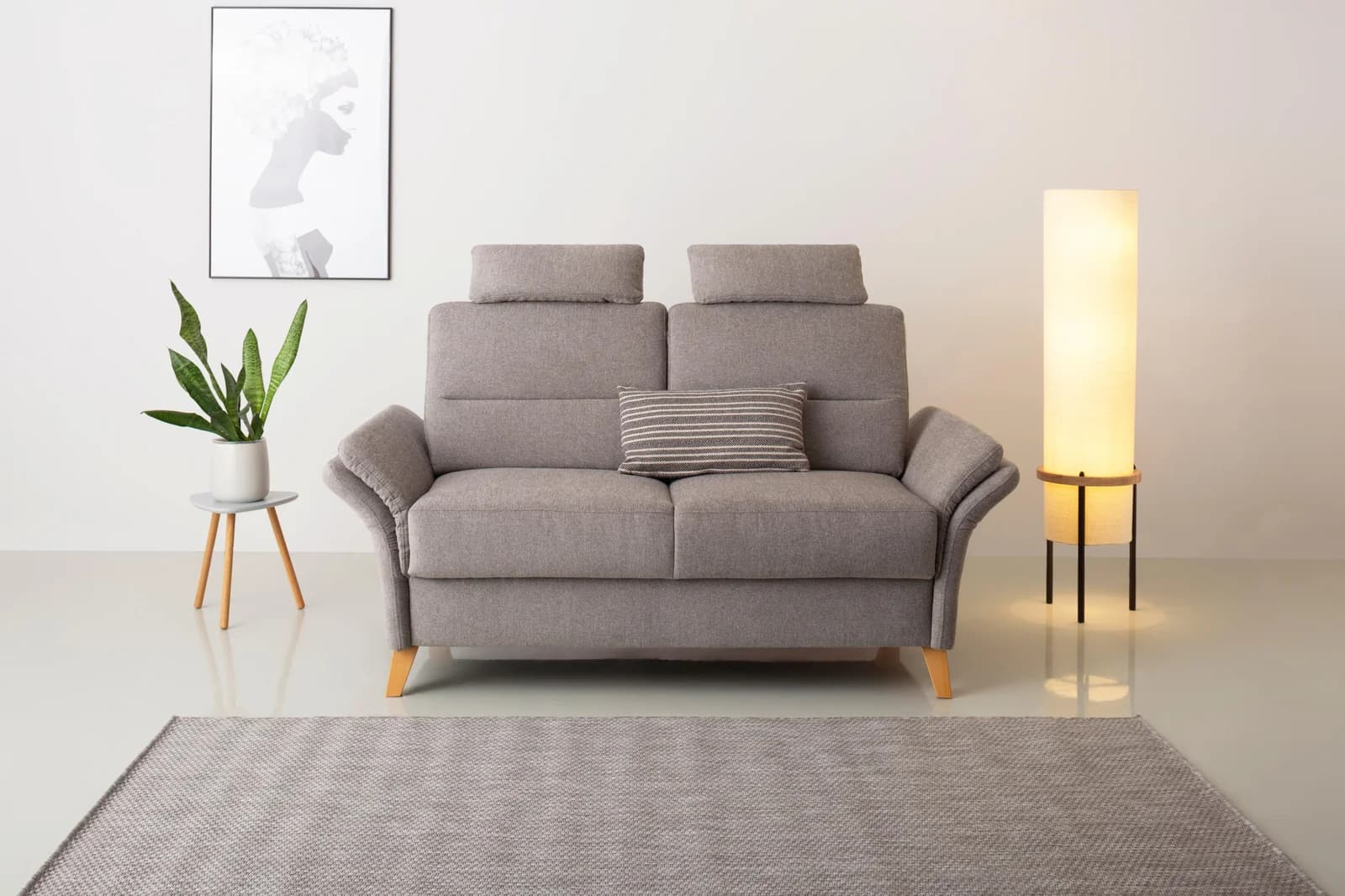 HOME AFFAIRE Kopfstütze Westerland Set 2-tlg. Beige/Braun Polyester