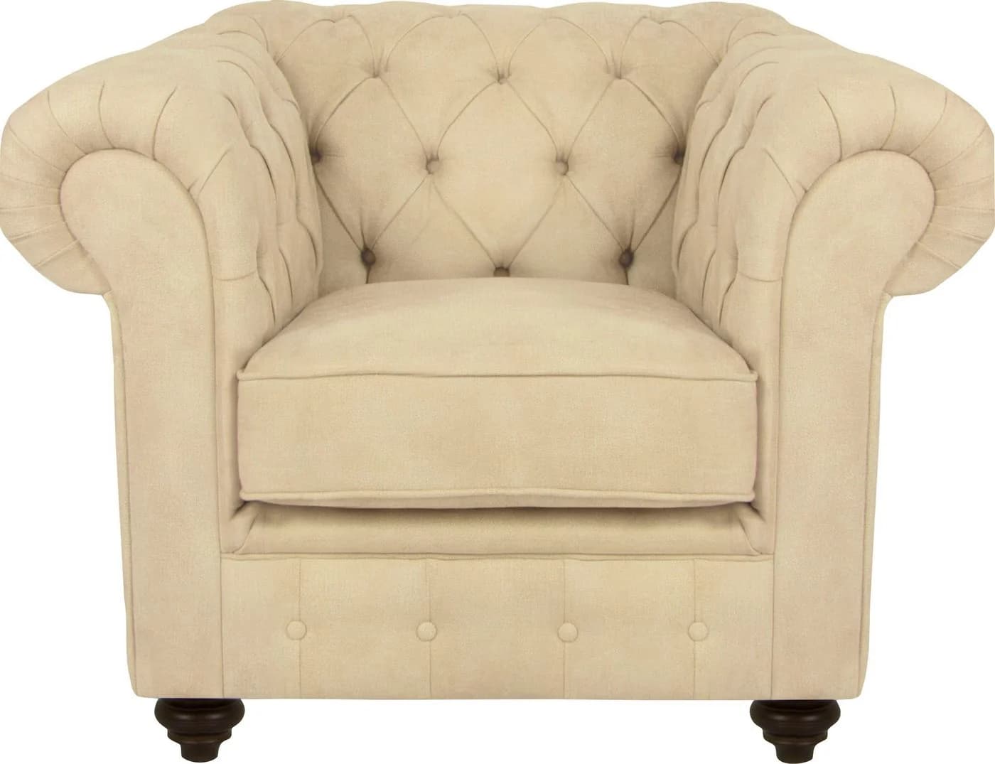 HOME AFFAIRE Sessel Duc Chesterfield Beige Samtoptik - Bild 3