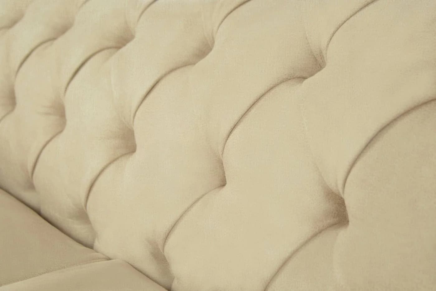 HOME AFFAIRE Sessel Duc Chesterfield Beige Samtoptik - Bild 5