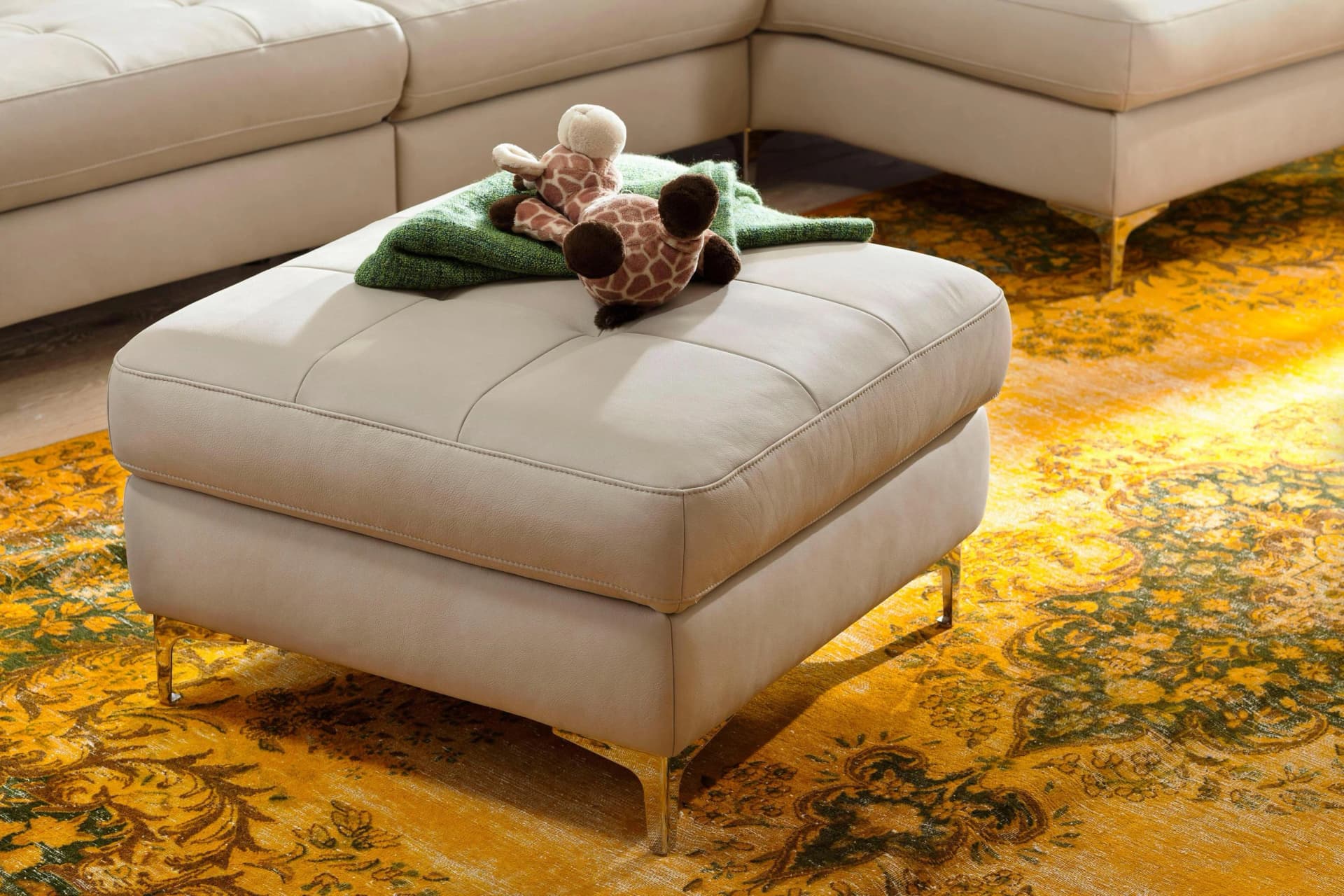 Home Affaire Polsterhocker Basel beige Luxuriös