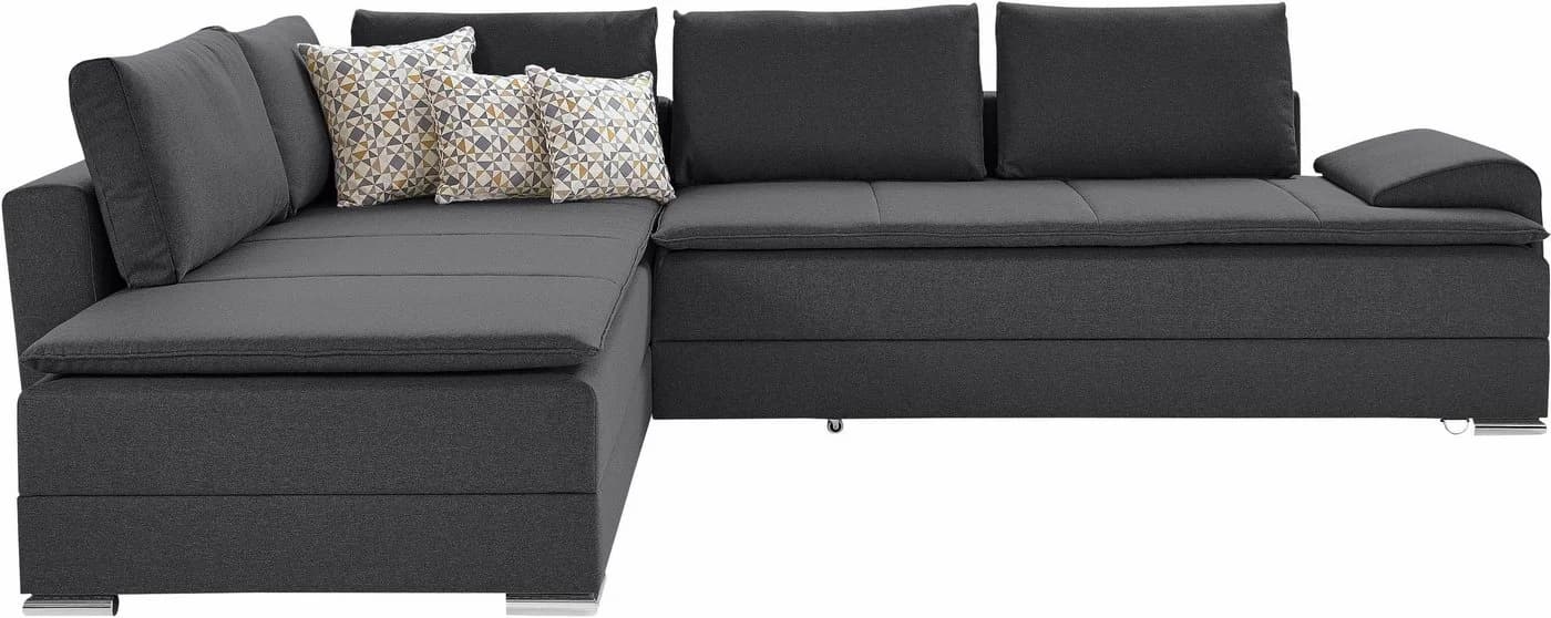 HOME AFFAIRE Ecksofa Night & Day L-Form mit Bettfunktion Anthrazit - Bild 1
